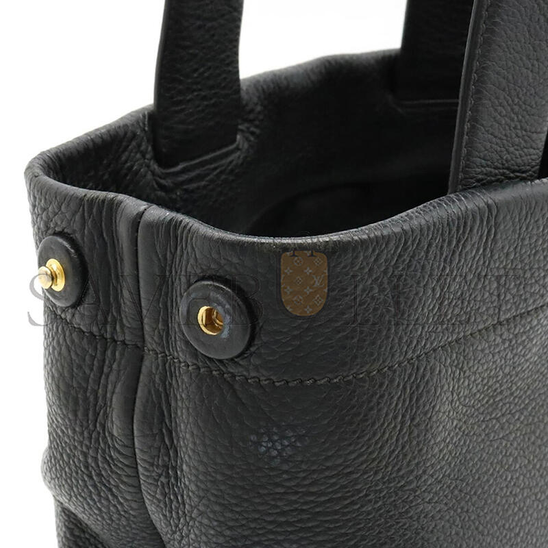PRADA PERFORATED SMALL LEATHER TOTE BAG BLACK 1BC384 (32*24*14cm) 